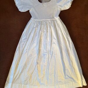Elegant White Cotton Dress